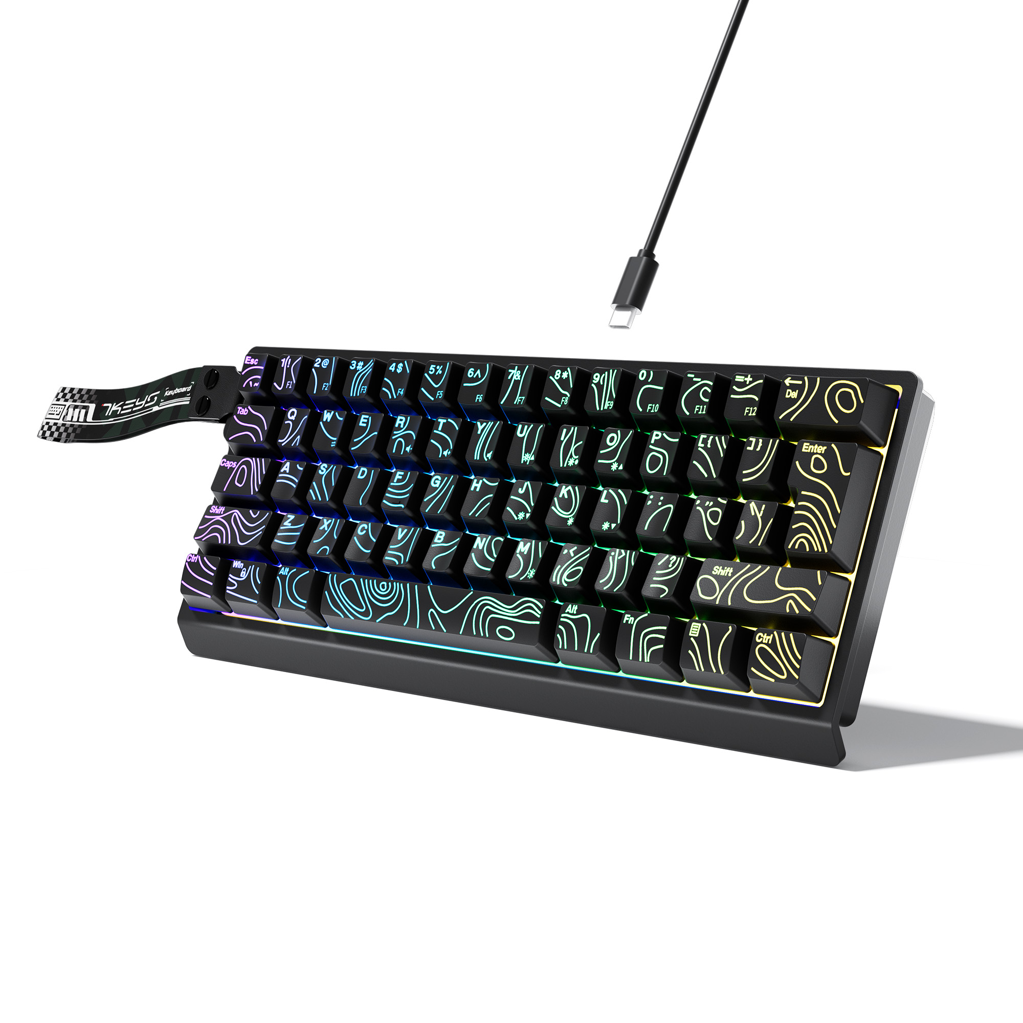 Clavier filaire compact 60% av - Keyboard Gaming Blue Switch avis et prix